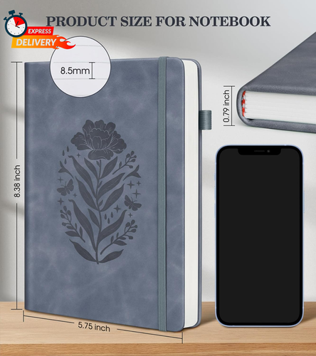Lined Journal Notebook for Men Women, A5 Leather Journals for Writing, 200 Pages - Picture 2 of 12