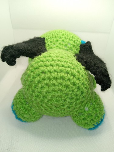 Handmade Crocheted Cthulhu Cute Spooky Halloween Stuffed Animal Toy / Home Decor - Picture 5 of 7