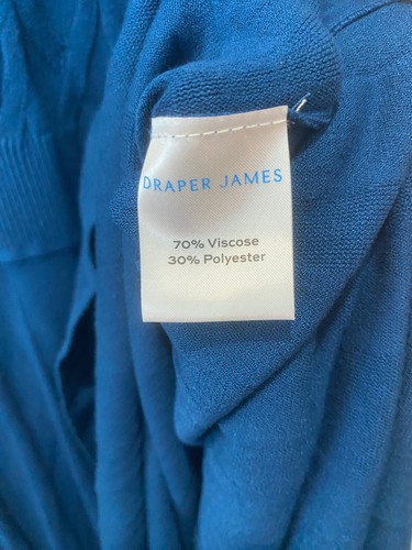 NWT Draper James XL Sweater Dress Teal Short Sleeve Fit Flare Knit - Picture 8 of 9
