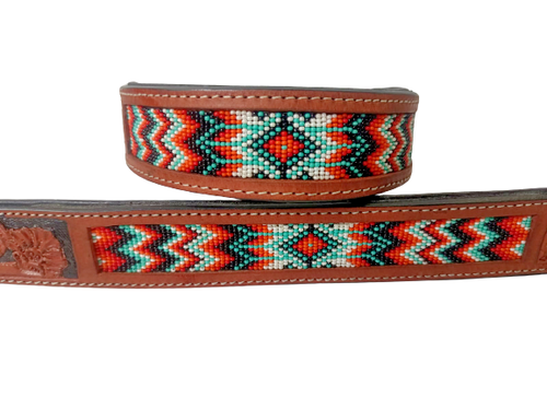Shwaan Genuine Leather Dog Collar Beaded Pet Collar,Padded Safe Medium Size Pet - Picture 11 of 23