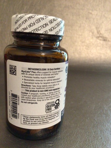 Metagenics Myocalm Plus Passionflower Valerian Root Magnesium & Calcium 60 ct - Picture 3 of 7