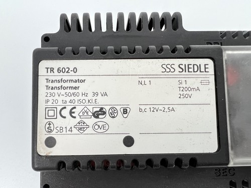 SSS Siedle TR 602-0 Transformator 230 V 39 VA Netzgerät Anschaltrelais TR602-0 - Bild 3 von 9