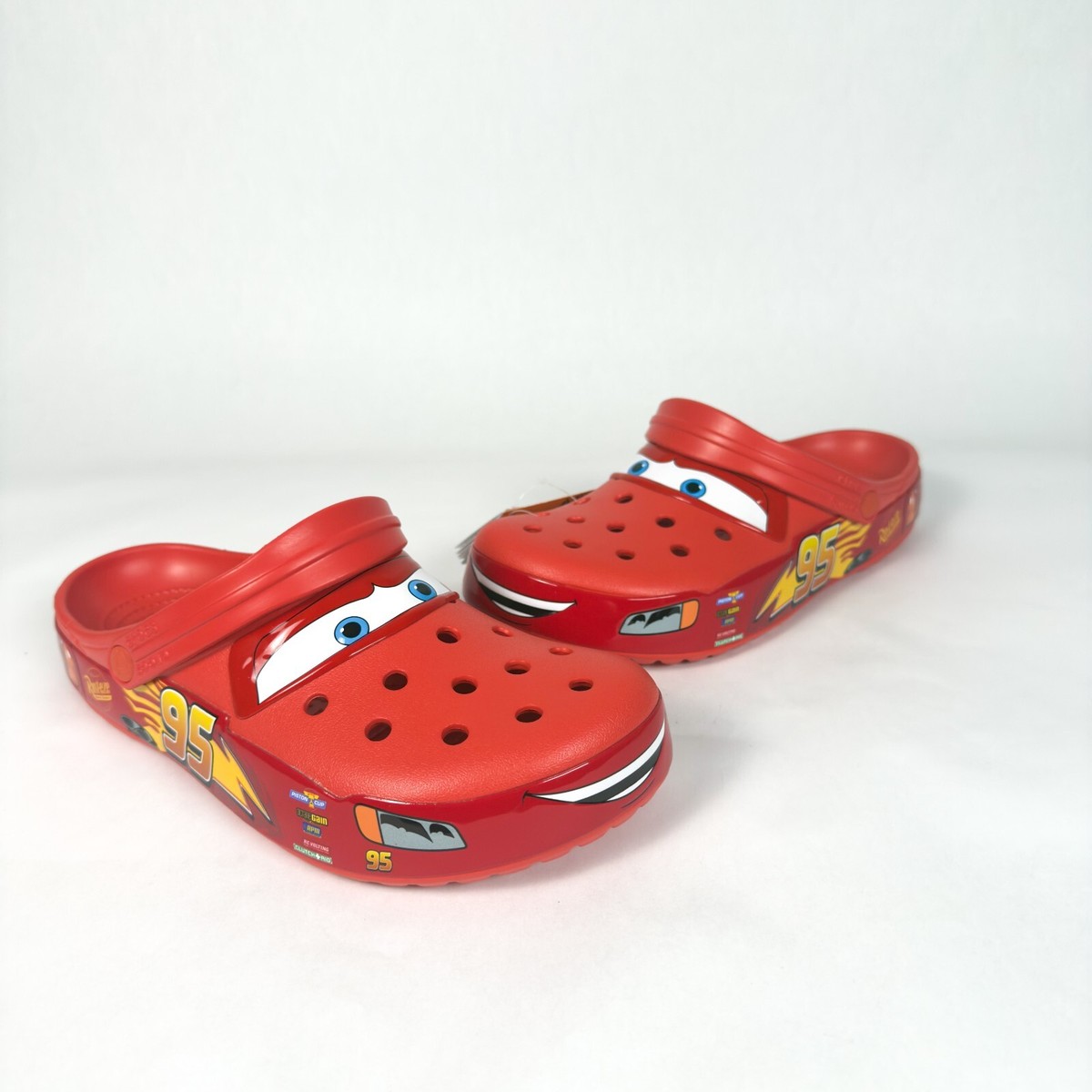 靴 Crocs lightning McQueen cars 30cm New Crocs Lightning McQueen Light Up & Mater Clogs 100