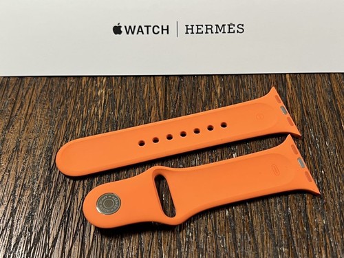 Genuine Hermes Apple Watch Orange Sports Band 38mm 40mm 41mm Band Only - 第 8/17 張圖片