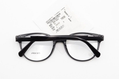 PRADA VPR 12U 1AB-101 Polished Black 54-20-145 Eyeglass Frames ITALY C114 - Picture 10 of 12