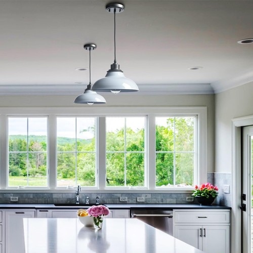 Modern White Pendant Lights Kitchen Island Farmhouse Hanging Pendant Lights - Picture 7 of 7