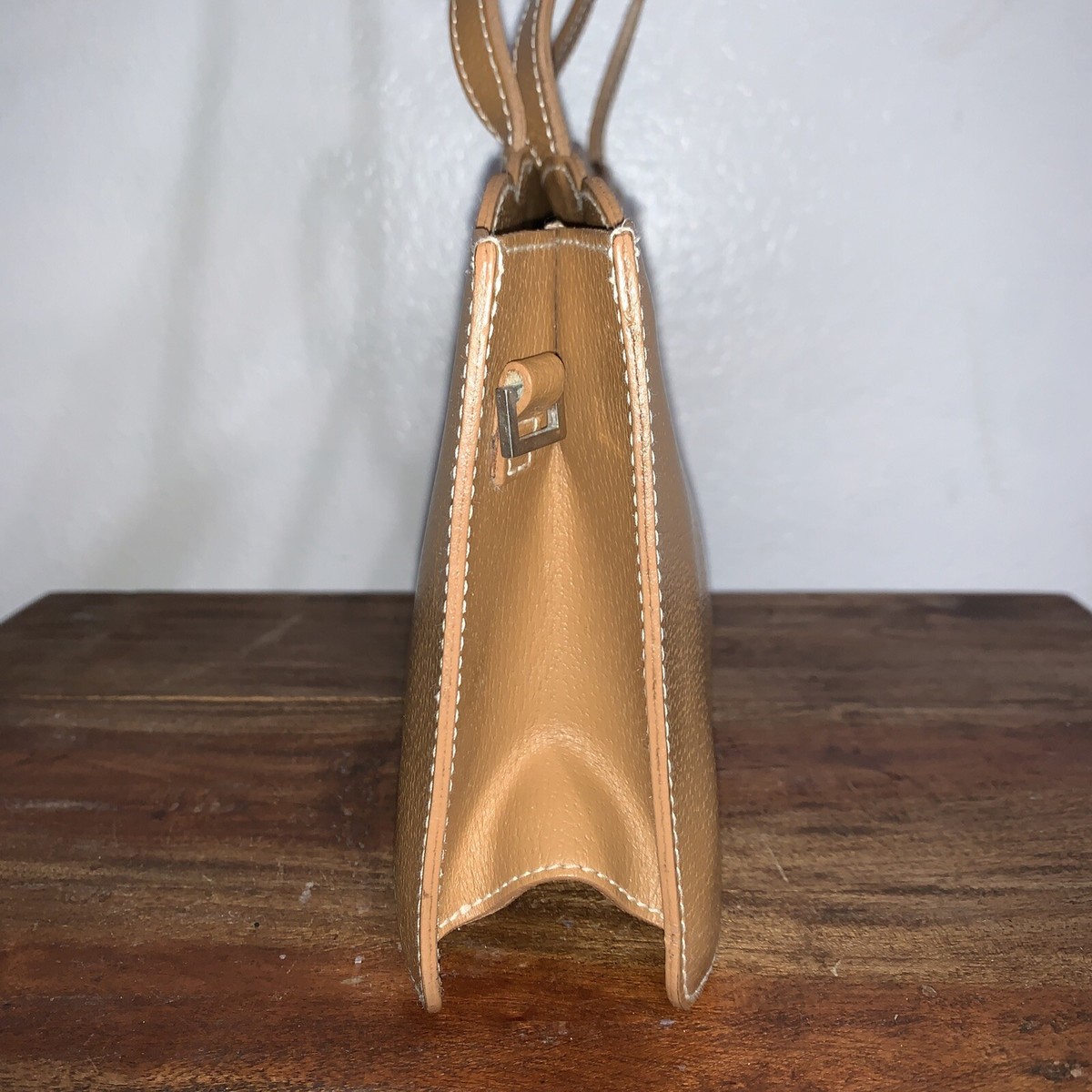 バッグ Furla leather cut design blown hand bag Vintage Furla Scalloped Leather Baguette Purse Bag | eBay