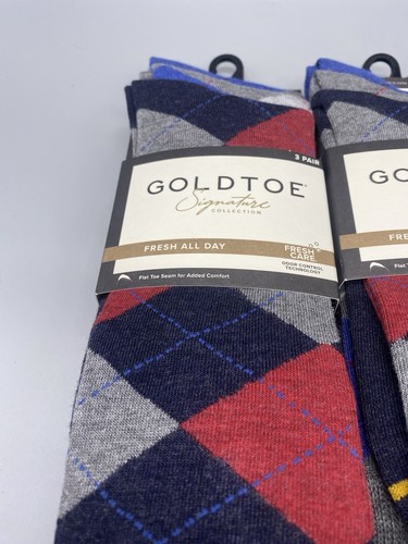 NEW: GOLDTOE Men’s Signature Collection Socks -6 Pair- AQUAFX - Size 6 - 12.5 - Picture 2 of 5