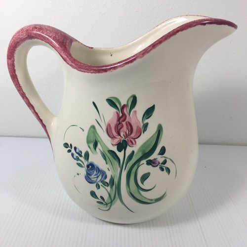 Handbemalter Krug Moos Miciotto Keramik Rose Floral Shabby Landhaus Kern Deko - Bild 3 von 12