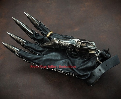 Weta Workshop Il Signore degli Anelli Sauron Guanti Armatura Indossabili Film Props Giocattolo - Foto 7 di 14