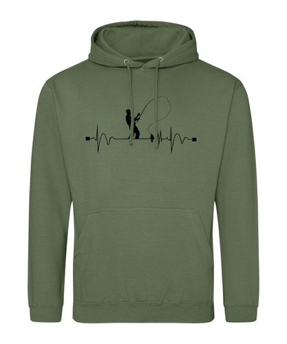 Fishing Hoodie Family Heartbeat Angling Hoodie – Available in Adult & Kids Sizes - Picture 16 of 31
