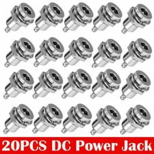 20x DC Power Supply Jack Plug Socket Female Panel Mount Connector 5.5mm x 2.1mm