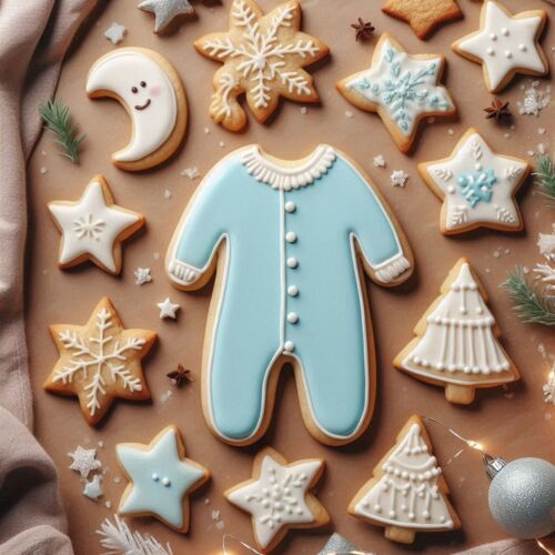 Pajamas Footie Baby One Piece Cookie Cutter 4.5'' Metal Shower Reveal Party - Picture 5 of 11