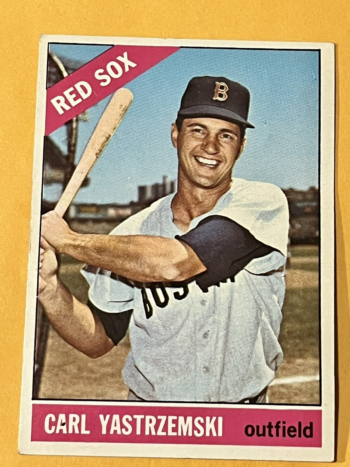 1966 Topps #70 Carl Yastrzemski GOOD+ CREASE Boston Red Sox Hall of Fame A4053