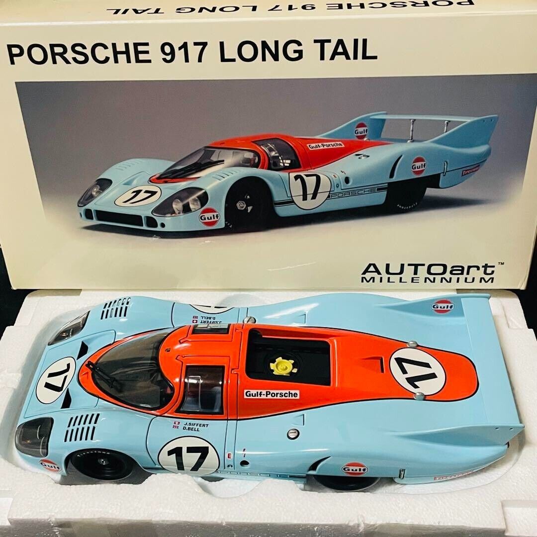 1/18 AUTOart Porsche 917 Long Tail Le Mans 1971 #17 Blue w 1/18 AUTOart Porsche 917 Long Tail Le Mans 1971 #17 Blue w