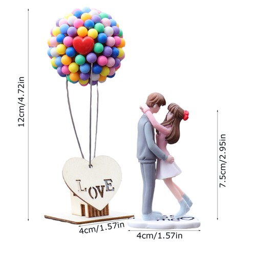 Cute Couple Figure Statue Resin Couple Car Dashboard Decor Interior Ornament - Picture 9 of 20