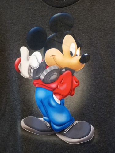 Disney Mickey Mouse Music DJ Headphones Youth T Shirt Sz L - Picture 2 of 6