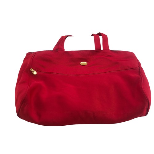 VTG Christian Dior Red Parfums Large Travel Tote Handbag 18”x14” - Picture 2 of 19