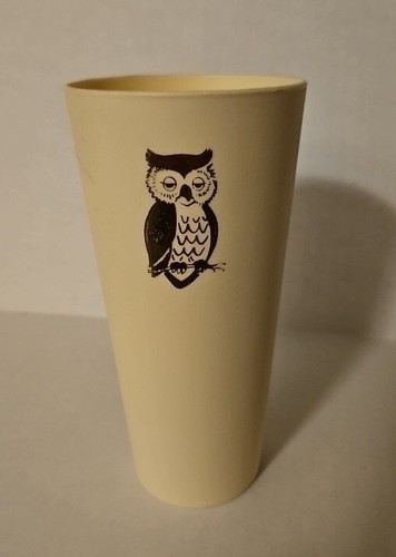 Lote de 6 vasos para beber búho metálico de plástico blanco de colección Nasco - Imagen 5 de 14