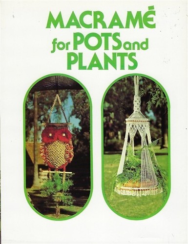Macrame for Pots and Plants: VTG booklet GM1 plant hangers, owls, table, shelf - Picture 1 of 17