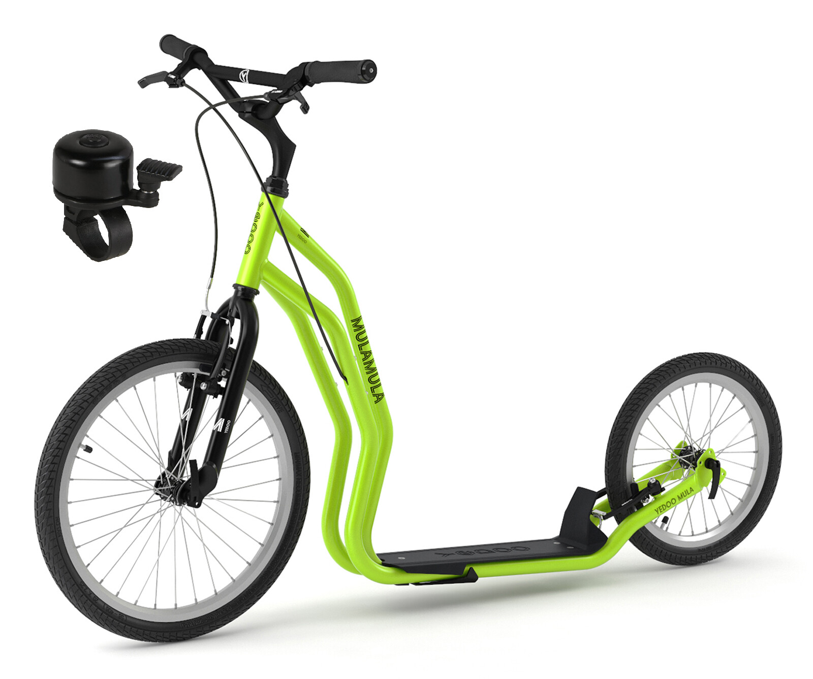 Yedoo Scooter Mula RunRun 20/16 Zoll grün V-Brake mit Fahrradklingel Yedoo Scooter Mula RunRun 20/16 Zoll grün V-Brake mit Fahrradklingel