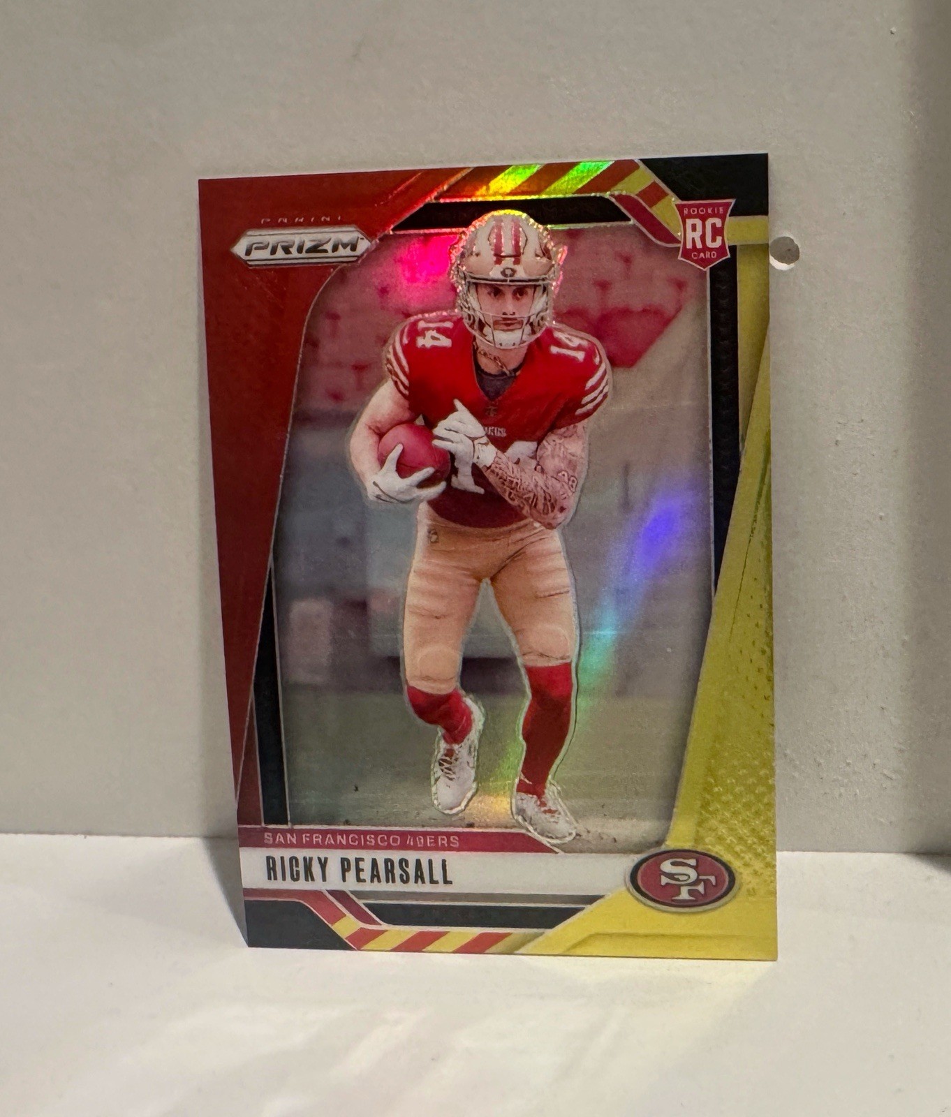 2024 Panini Prizm - Rookie Ricky Pearsall #383 Red & Yellow Prizm /44 (RC)