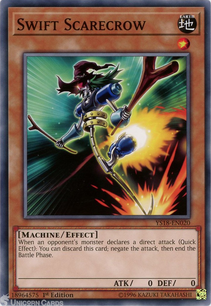 YS18-EN020 Swift Scarecrow 1st Edition Mint YuGiOh Card