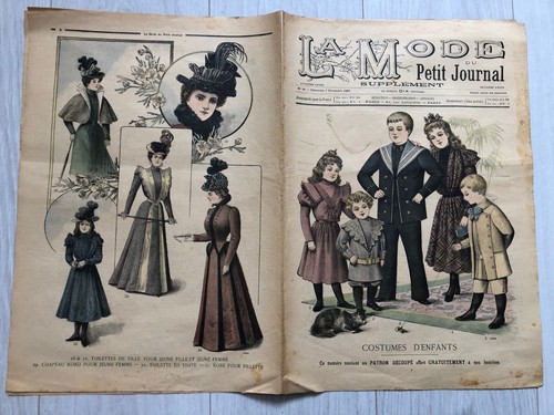 5x Revues LA MODE DU PETIT JOURNAL Année 1897 + 4 Patrons + 4 Cut-Out PATTERNS - Picture 5 of 10