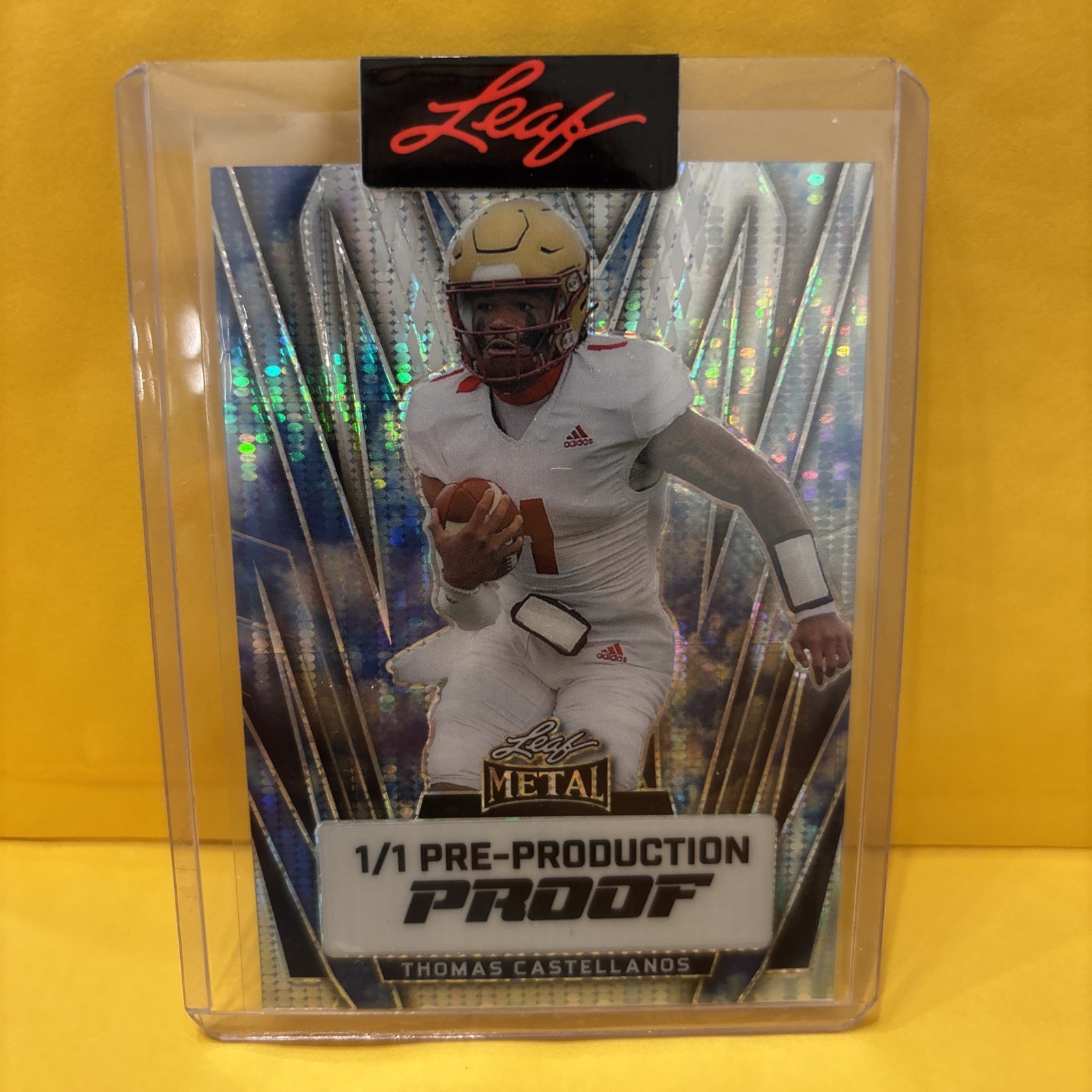2024 Leaf Metal Football 1/1 Proof - Thomas Castellanos