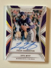 Fran Tarkenton 2024 Panini Immaculate 1975 MVP Autograph /49 On Card