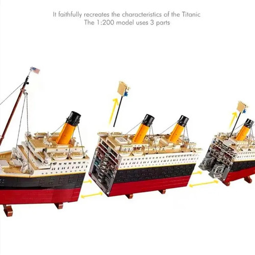 9090pc Titanic Cruise Ship Building Blocks Set Model Kit Collector Toy 10294 - Picture 5 of 12