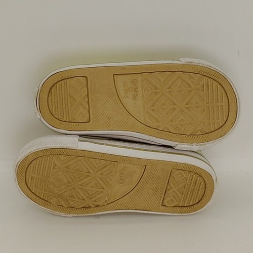 Converse Glitzer Mädchen All Star Gold Turnschuhe - Kleinkind Größe 7 - Bild 7 von 8