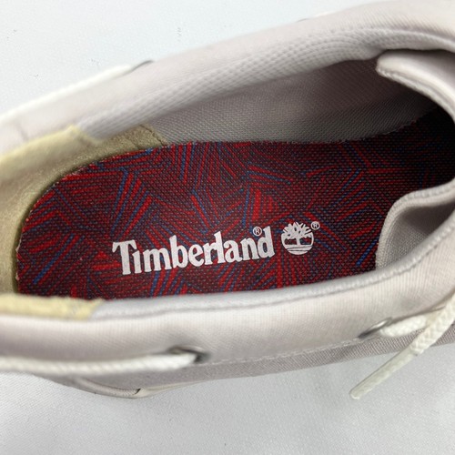 Timberland Men's Casual Boat Shoes Beige Canvas UK 7 A1W4W Comfort Deck Lace - Picture 6 of 16