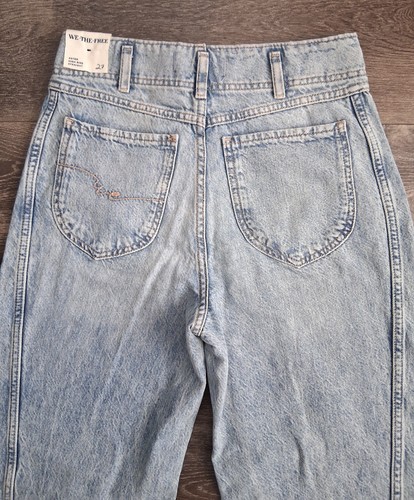 We The Free Aster High Rise Straight Leg Denim Jeans Light Blue Womans 27x31 - Picture 5 of 16