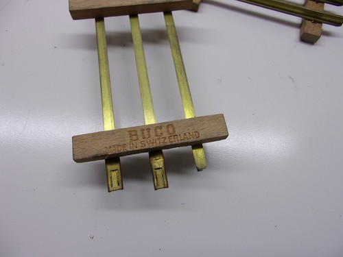 7x Buco Spur 0 Messing-Gleis GERADE SCHIENEN MADE SWITZERLAND - Bild 2 von 2