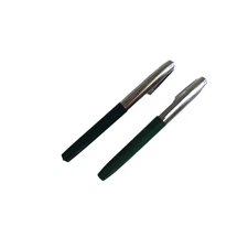 Set of 2 Vintage Sheaffer Blue with Shiny Chrome Cap Fountain Pens