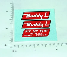 Buddy L Fix My Flat Wrecker Tow Truck Stickers BL-089