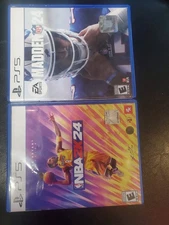 LOT OF 2: Madden 24 + NBA 2K24 PlayStation 5 PS5/ COMPLETE/NO SCRATCHES