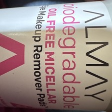 Almay Biodegradable Makeup Remover Pads Micellar Gentle, Hypoallergenic120 Count