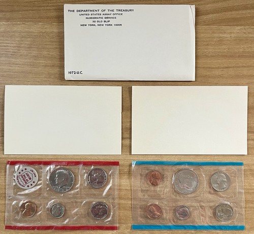 5 1972 P & D US Mint Uncirculated Coin Sets in Original Envelopes. - Picture 3 of 5