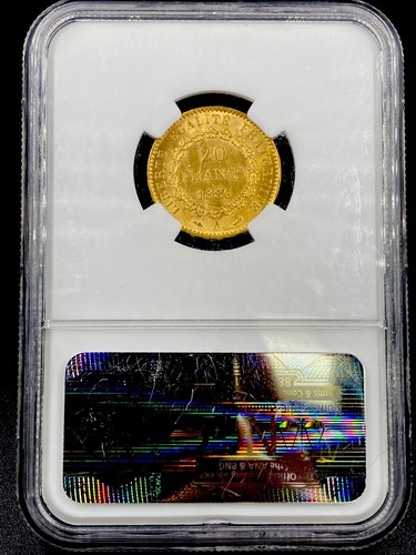 1886-A France Gold 20 Francs Angel NGC MS63 - Picture 3 of 4