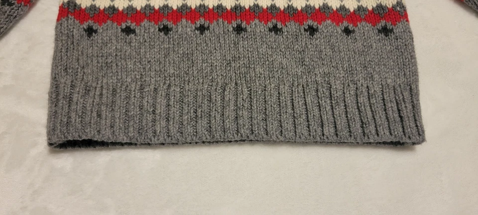 Suéter Oshkosh B'Gosh Infantil Bebé Niño Talla 6M Vacaciones Navidad Gris Rojo Nuevo con Etiquetas Foto 2 de 4