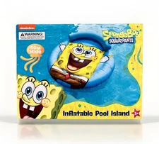 NEW SpongeBob SquarePants 60in Wide Inflatable Pool Island Swimming Pool Float