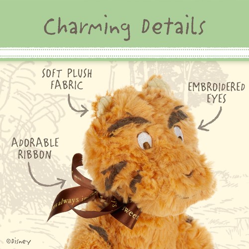 Disney Baby Classic Winnie the Pooh and Friends Stuffed Animal, Tigger 11.75 ... - Picture 4 of 5