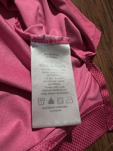 FootJoy FJ Golf Poloshirt Herren XLPink Geometrisches Muster Kurzarm - Bild 6 von 7