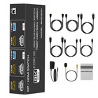 2 In 2 Out 8K@60Hz 1080 DP HDMI USB3.0 KVM Switch 2x2 For 2 Computers 2 Monitors