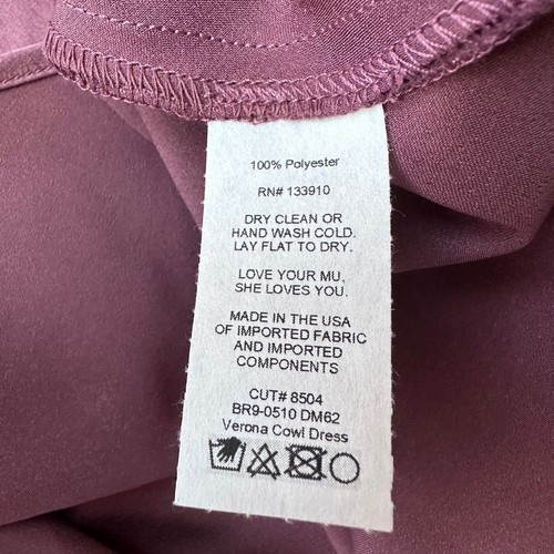 show me your mumu verona cowl midi dress purple plum luxe satin women xlarge - Picture 8 of 9