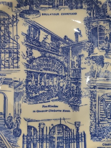 Rare Patios in the Vieux Carre New Orleans 10-1/2" Vintage Souvenir Plate - Picture 2 of 10