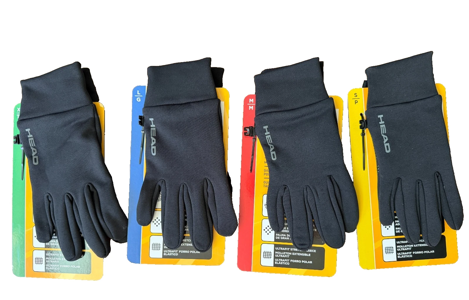 New HEAD Men's Touchscreen Running Gloves size S, M, L, XL