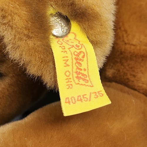 EUC Vintage Steiff Brown Boxer Dog Bobby 80s Ear Button 4045/35 - Picture 2 of 5